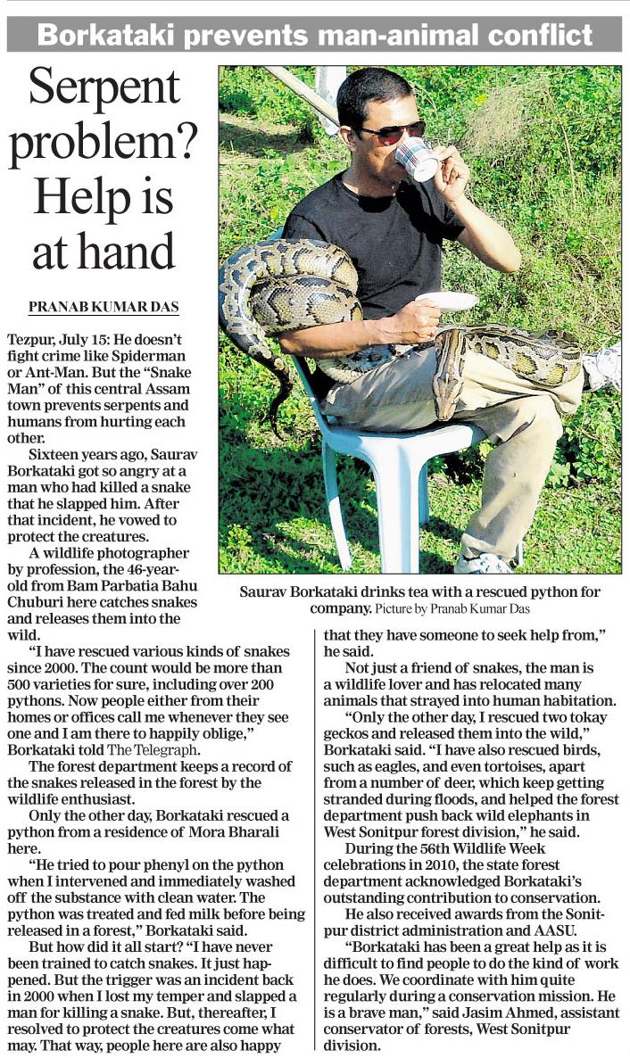 Published The Telegraph news paper